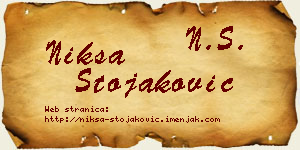 Nikša Stojaković vizit kartica